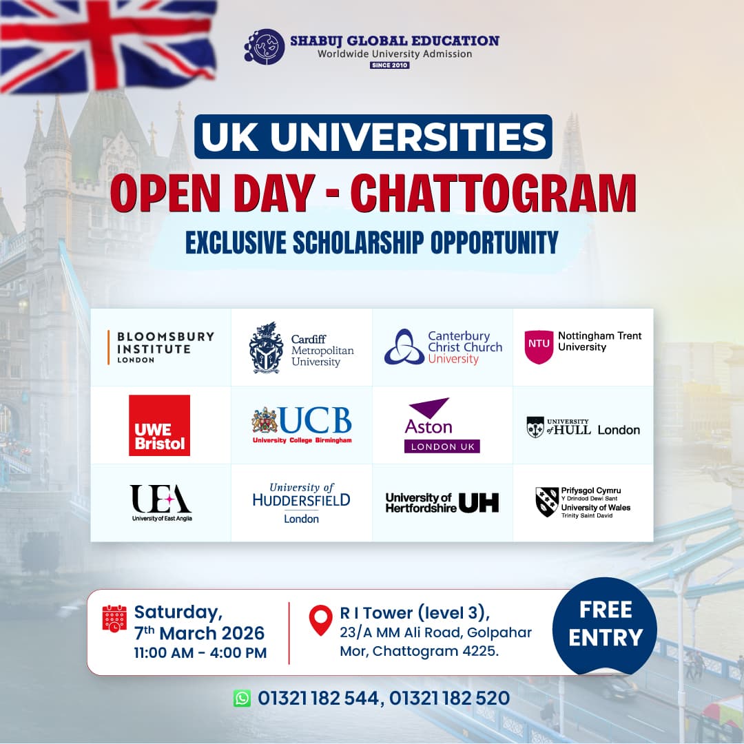 UK Universities Open Day 2026 – Chattogram | Scholarships & Admission Guidance