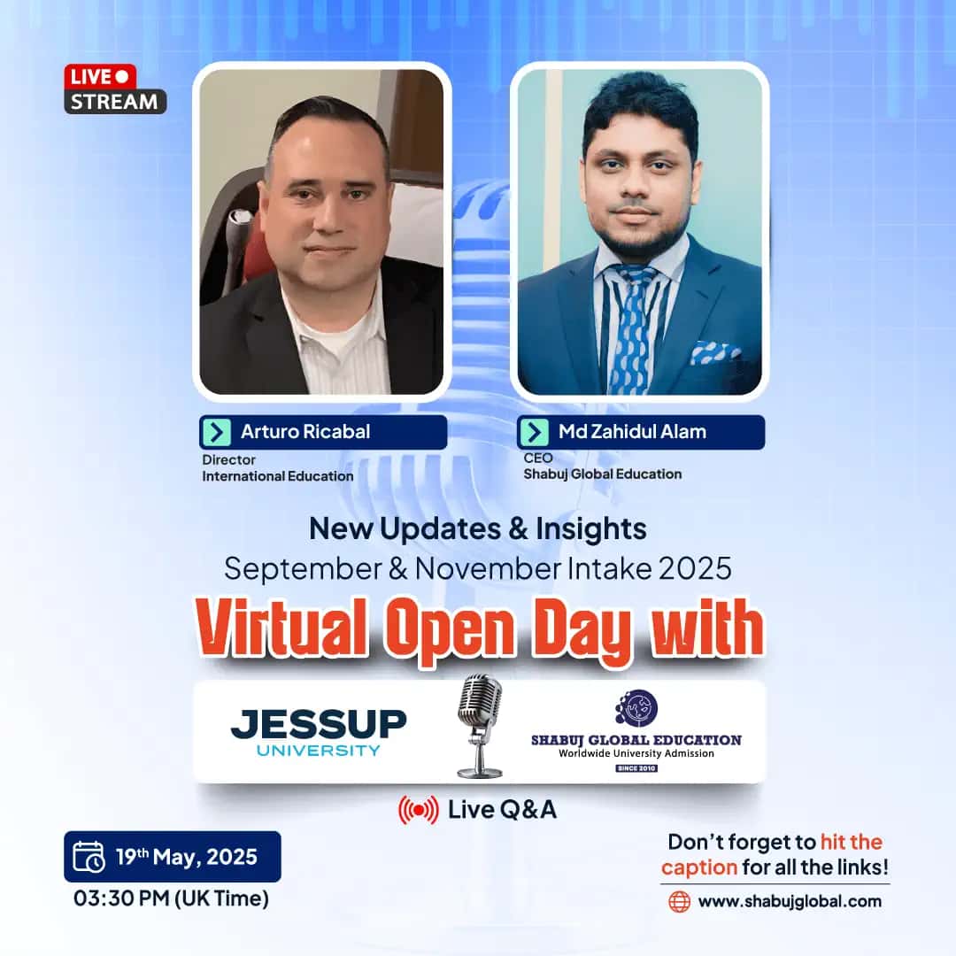 Virtual Open Day with Jessup University – Sept & Nov 2025 Intakes
