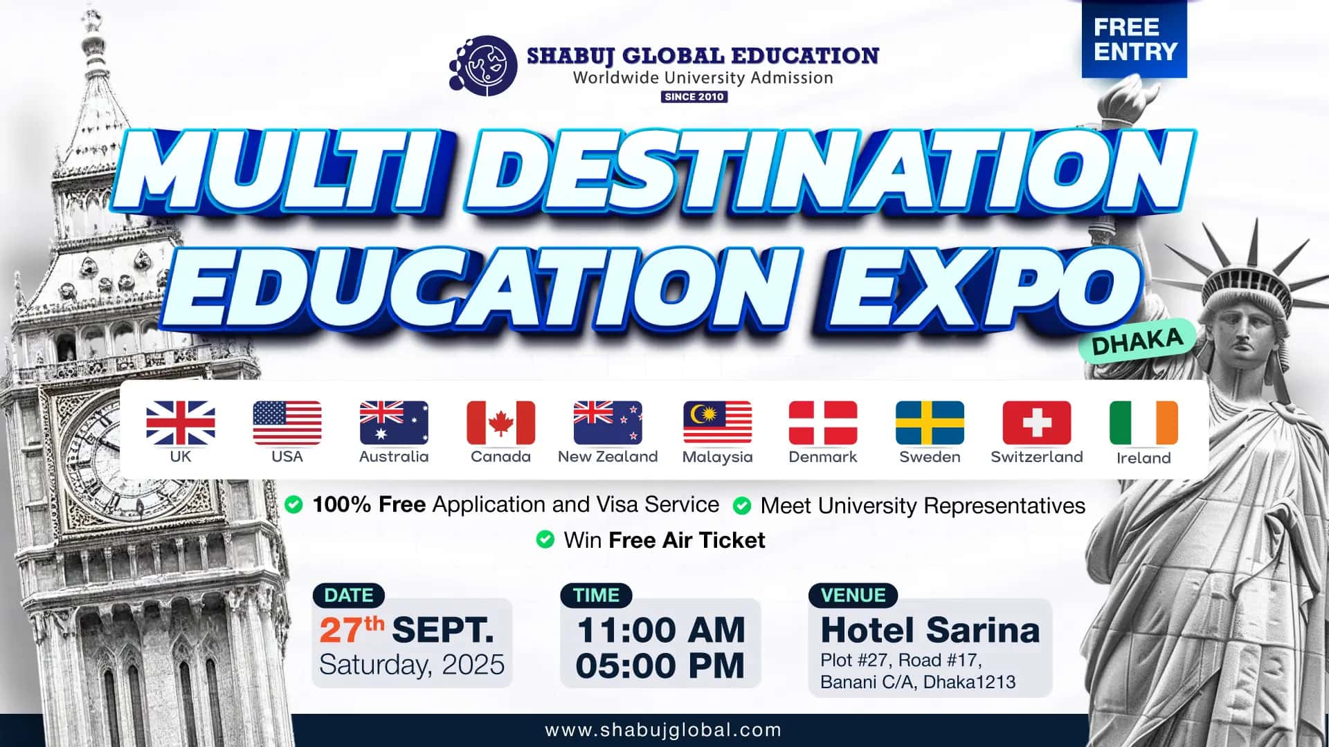 Multi-Destination Education Expo Dhaka 2025 – Study with Free Application,Visa service ...