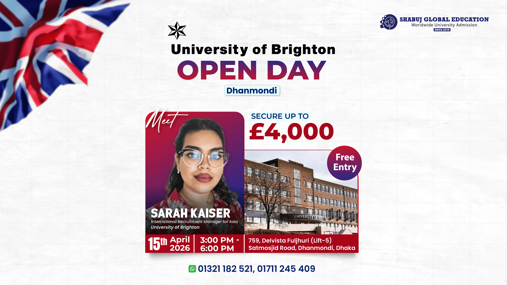 University of Brighton Open Day in Dhaka 2026