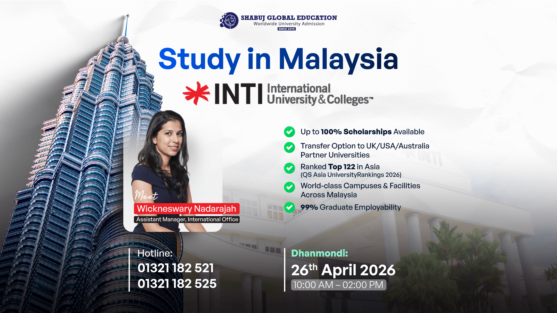 Study in Malaysia with INTI International University – Dhaka Admission Day 2026