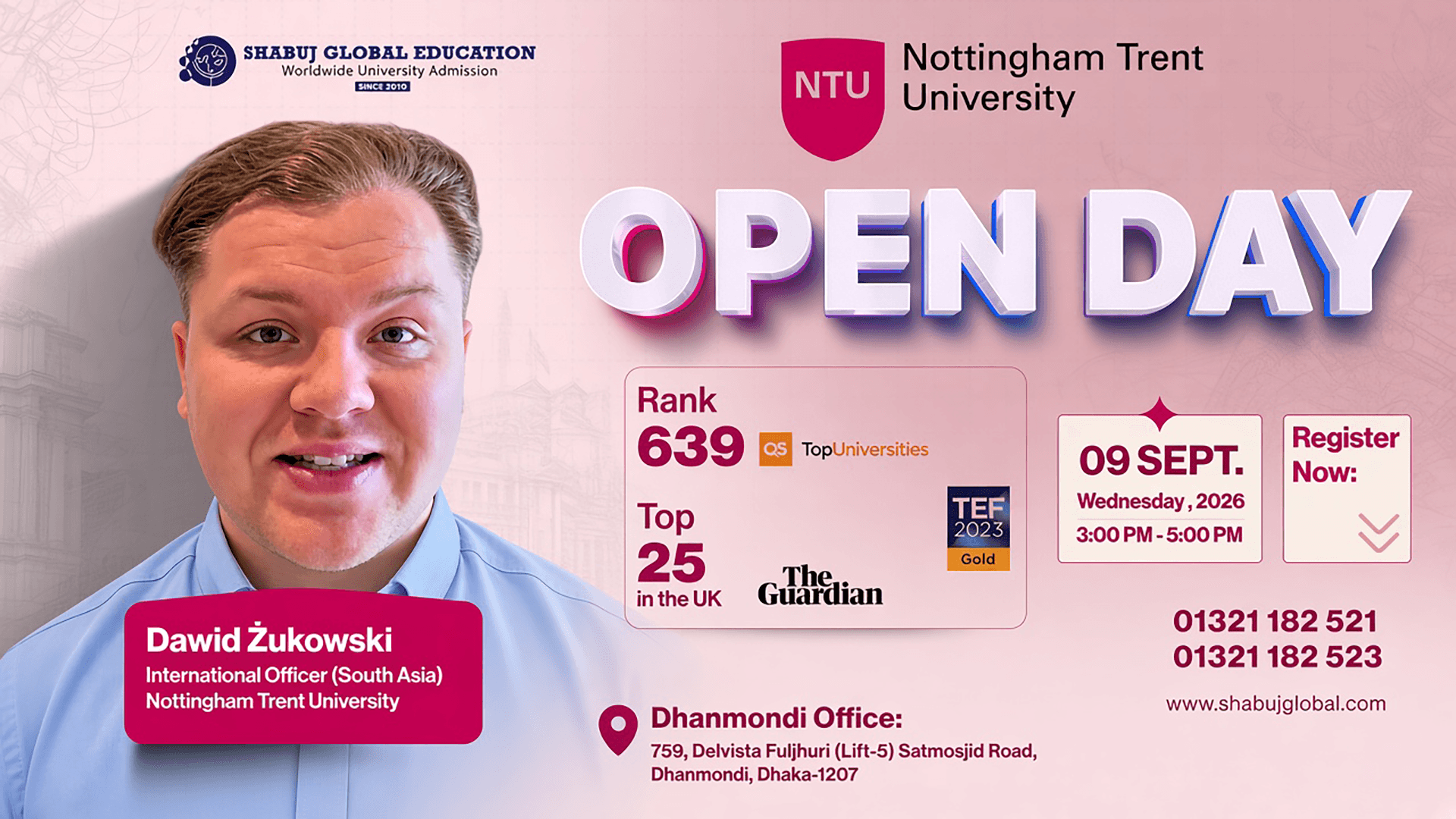 Study in UK: Nottingham Trent University Open Day Dhaka 2026