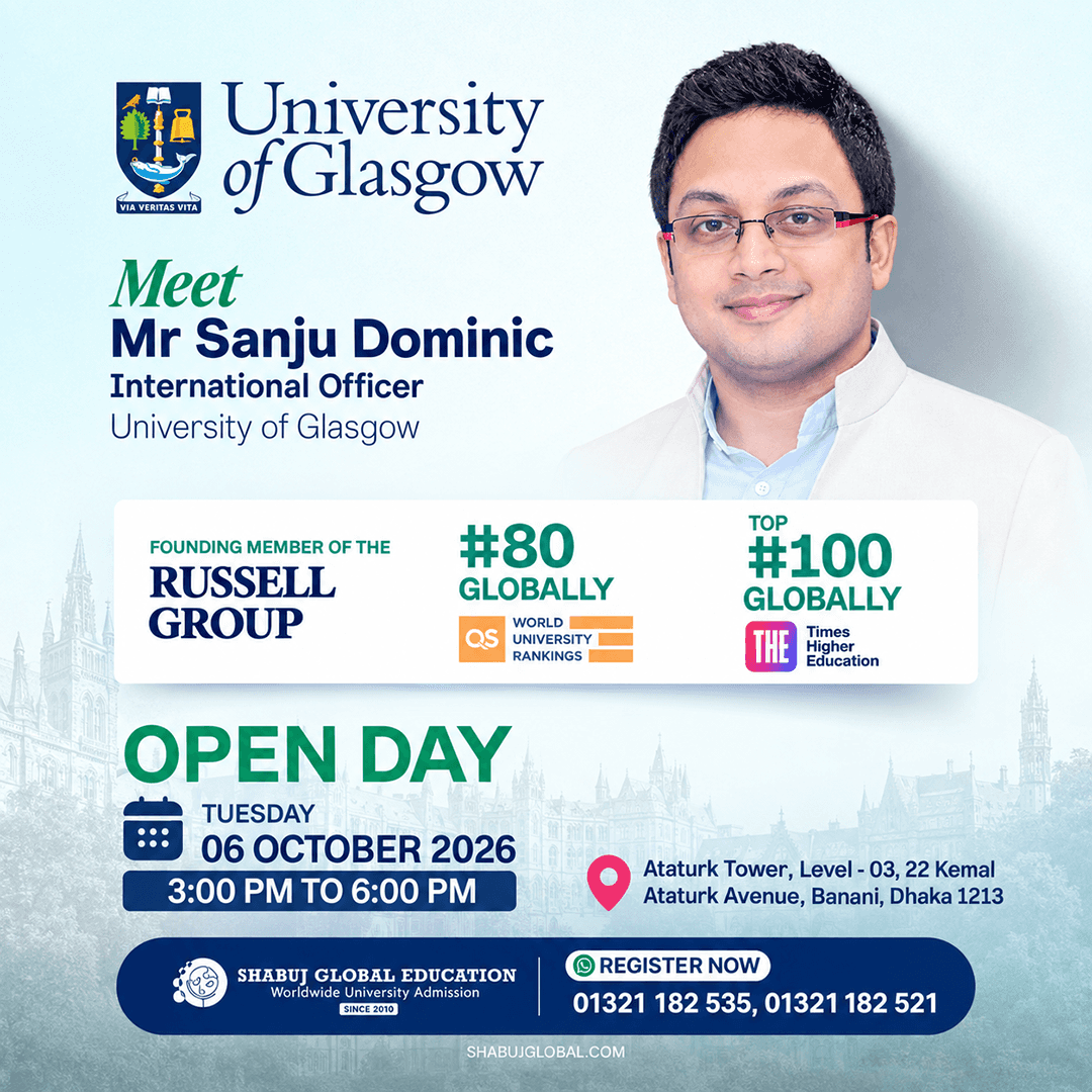 University of Glasgow Open Day Dhaka 2026 | Meet Mr Sanju Dominic