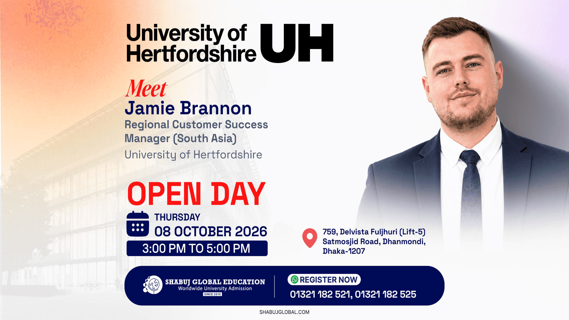 Meet the University of Hertfordshire in Dhaka | Open Day 2026